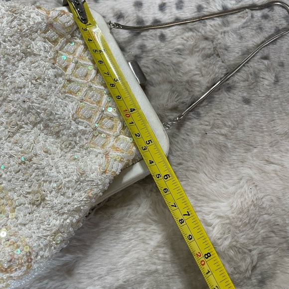 Vintage Lord and Taylor Beaded Sequine Iridescent Purse Wedding Evening - Picture 9 of 10